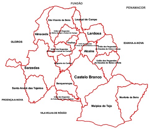 Mapa de Portugal - Político, Portugal e Espanha, cidades e turístico